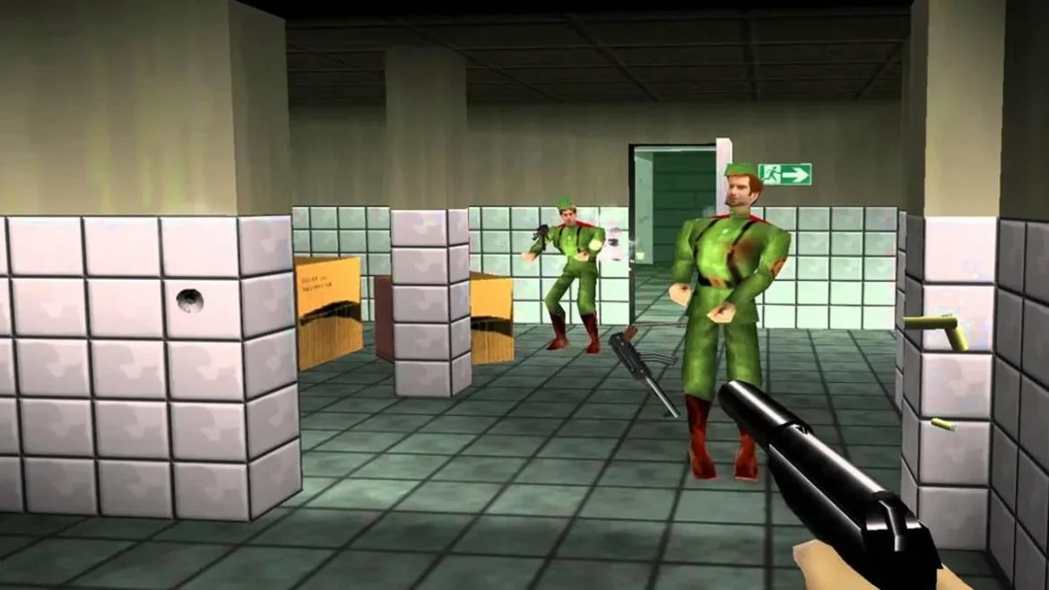 GoldenEye 007 on the Nintendo 64.